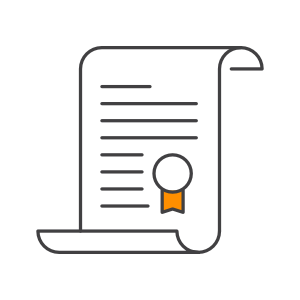 Trust Symbol Dünn Dokument Urkunde